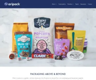 Aripack.com(Food Packaging Supplier) Screenshot