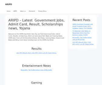 Aripd.org(American Research Institute for Policy Development) Screenshot
