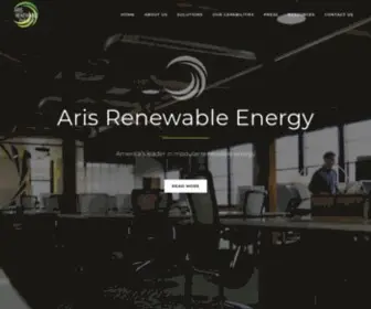 Aris-RE.com(Aris Renewable Energy) Screenshot