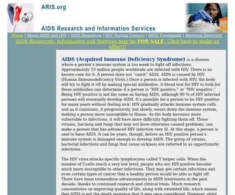 Aris.org(AIDS Resources) Screenshot