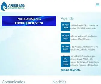 Arisb.com.br(ARISB-MG | Home - ARISB-MG Regulação e fiscalização do Saneamento Básico) Screenshot