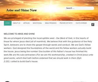 Ariseandshinenow.com(Arise and Shine) Screenshot