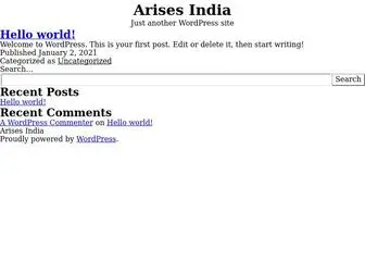 Arisesindia.com(Arises india) Screenshot