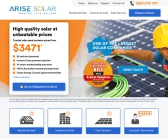Arisesolar.com.au(Arise Solar) Screenshot
