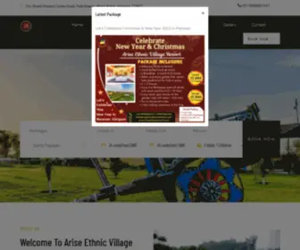 Arisevillageresort.com(Arise Ethnic Village Resort) Screenshot