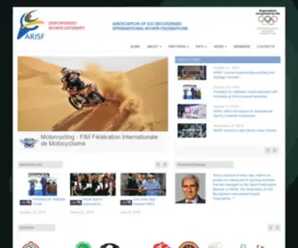 Arisf.sport(ARISF Association of IOC Recognised International Sport Federation) Screenshot