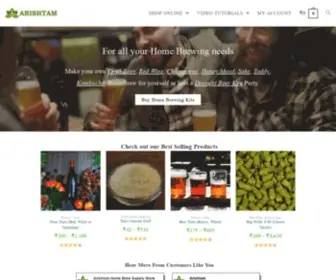 Arishtam.com(Home Brew Supply Store) Screenshot