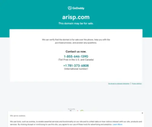 Arisp.com(Forsale Lander) Screenshot