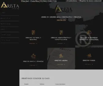 Aristalegal.com(Arista Legal Abogados Costa Rica) Screenshot