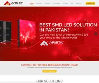 Aristavision.com(Indoor & Outdoor SMD Screens) Screenshot