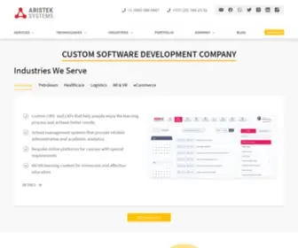 Aristeksystems.com(Custom Software Development Company) Screenshot