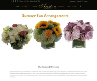 Aristonflowers.com(Ariston Flowers and Boutique) Screenshot