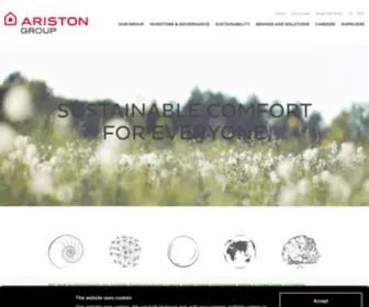 Aristongroup.com(Ariston Group Official web site) Screenshot