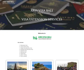 Arisvisabali.com(Bali Visa Extension Services) Screenshot