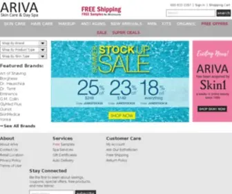 Ariva.com(Ariva Skin Care) Screenshot
