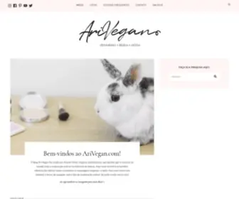 Arivegan.com(Seu blog de beleza vegana e cruelty) Screenshot