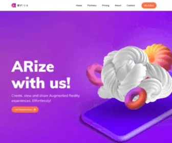 Arize.io(Augmented Reality Platform) Screenshot