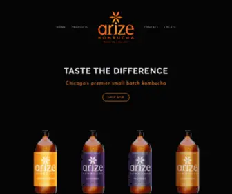 Arizekombucha.com(ARIZE Kombucha) Screenshot