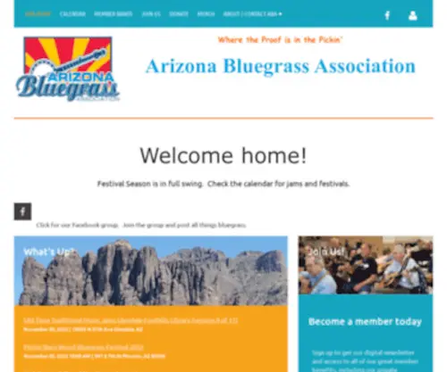 Arizonabluegrass.com(Arizona Bluegrass Association) Screenshot