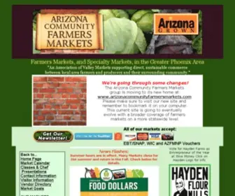 Arizonafarmersmarkets.com(Arizona Community Farmers Markets in Phoenix) Screenshot
