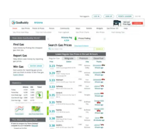 Arizonagasprices.com(Arizona Gas Prices) Screenshot