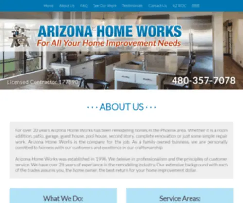 Arizonahomeworks.com(Arizona Home Works) Screenshot