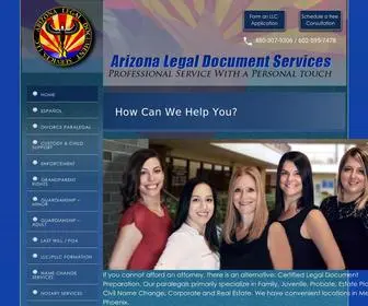 Arizonalegaldocs.com(Front Page) Screenshot