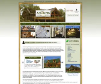 Arizonaloghomes.com(Arizona Log Home Kits Cabin Builders Floor Plans) Screenshot