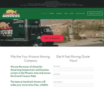 Arizonamovingcompanies.com(Aardvark Movers) Screenshot