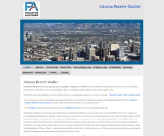 Arizonareservestudy.com(Facilities Advisors Inc) Screenshot