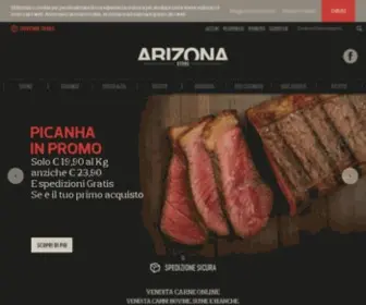 Arizonastore.it(ArizonaStore è il negozio specializzato nella vendita di carne online) Screenshot