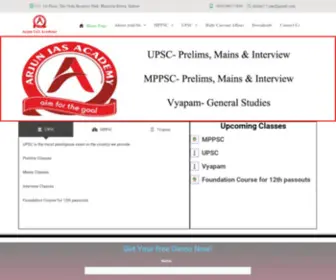 Arjuniasacademy.com(Arjun IAS Academy Indore) Screenshot