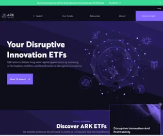 ARK-Funds.com(Innovation ETFs by ARK Invest) Screenshot