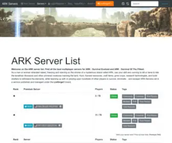 ARK-Servers.net(ARK Server List) Screenshot