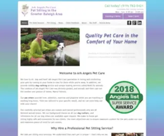 Arkangelspetcare.com(Pet Sitters Raleigh NC) Screenshot