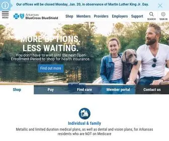Arkansasbluecross.com(Arkansas Blue Cross and Blue Shield) Screenshot