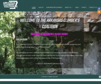 Arkansasclimbers.org(Arkansas Climbers Coalition) Screenshot