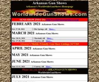 Arkansasgunshows.com(2022 Arkansas Gun Shows) Screenshot