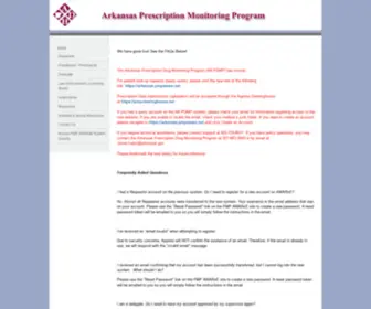 Arkansaspmp.com(Prescription Drug Monitoring Program Arkansas Department of Health) Screenshot