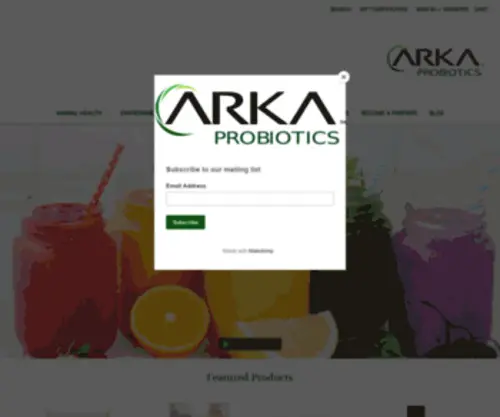 Arkaprobiotics.com(Arka Probiotics) Screenshot