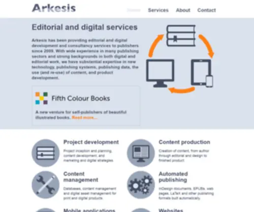 Arkesis.co.uk(Digital Services for Publishers) Screenshot