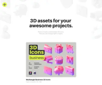 Arkistudio.net(3D Icons for designers) Screenshot