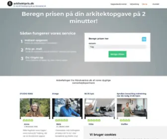 Arkitektpris.dk(Beregn vejledende priser på arkitekter og arkitektopgaver) Screenshot