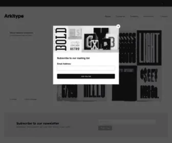 Arkitype.co(Graphic & Type Design) Screenshot