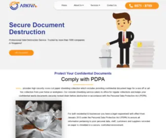 Arkiva.com.sg(One-time disposal to recurring scheduled service. Arkiva) Screenshot