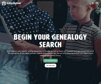 Arkivdigital.net(Swedish Genealogy) Screenshot