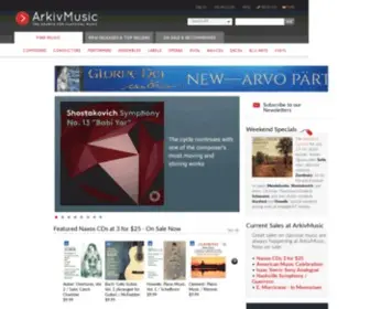 ArkivMusic.com(Classical Music) Screenshot