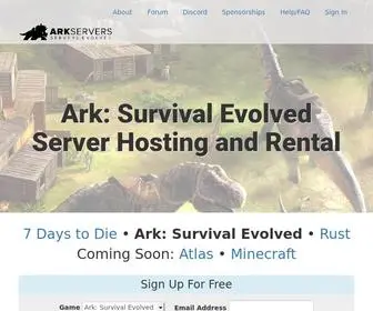 Arkservers.io(Survival Evolved Server Hosting and Rental) Screenshot