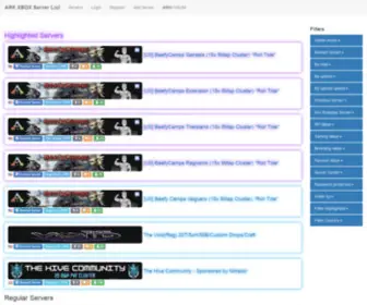 Arkservers.online(ARK XBOX Server List) Screenshot
