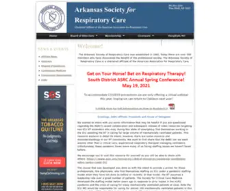 ARKSRC.org(Arkansas Society for Respiratory Care) Screenshot